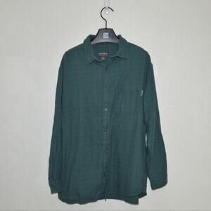 Woolrich Flannel Button Down Shirt Blue and Brown Size XL